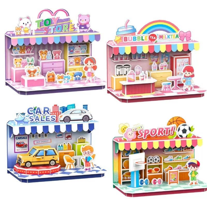 Children'S Jigsaw Puzzle Three-Dimensional 3D Model Hand-Assembled House Girls Educational Early Education Toys Creative Gift - Image 1